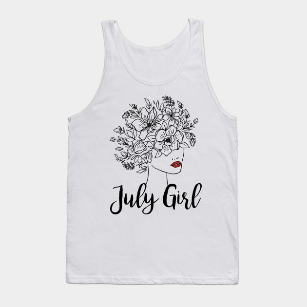 July Girl Tank Top by DeesDeesigns